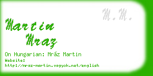 martin mraz business card