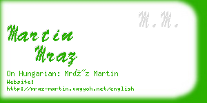 martin mraz business card